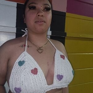 Handmade White Crochet Heart Bikini Top